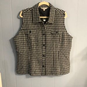 Travel Smith Black Tweed vest  XL